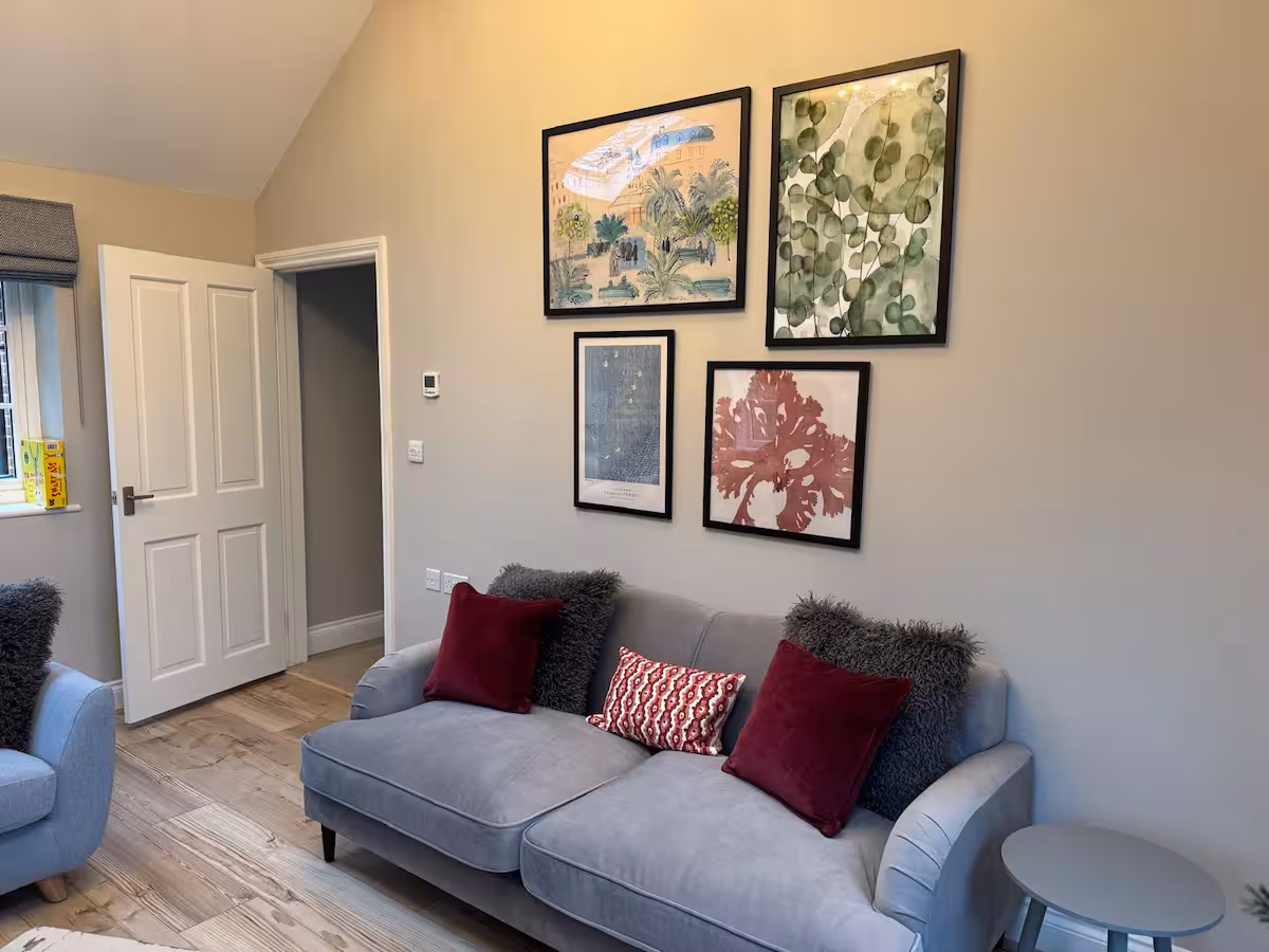 Sitting room with log burner
